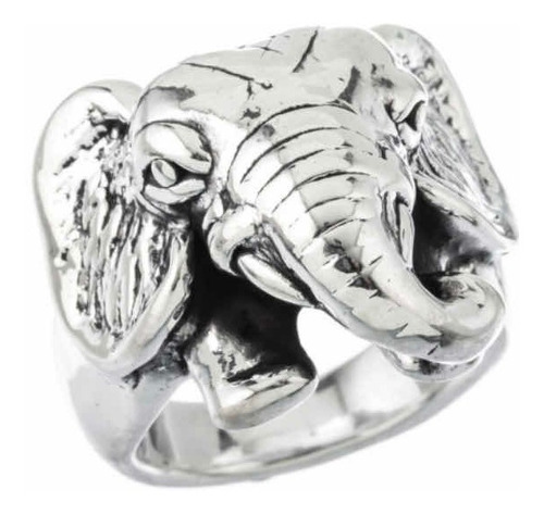 Anillo Plata 925 Elefante Inflado Grande