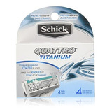 Schick Quattro Titanium Razor Blade Recargas Para Los Hombre