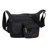 Bolso Mensajero Multifuncional De Lona Para Hombre