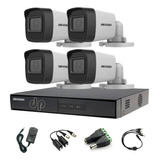 Kit Seguridad Hikvision Dvr 8ch + 4 Cámaras Hd 720p Exterior