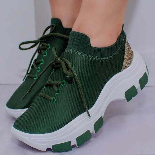 Tênis Feminino Chunky Sneaker Flatform Militar Promoção