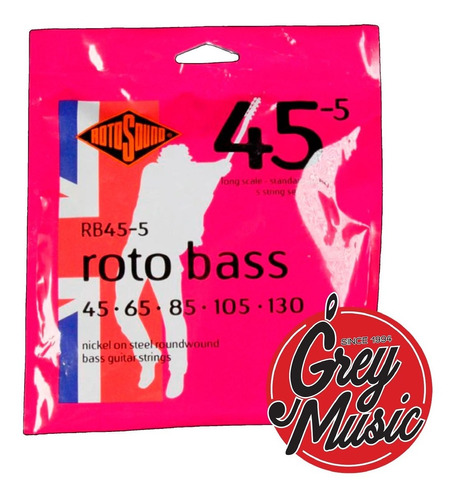 Rotosound Rb45-5 Encordado Para Bajo 5 Cuerdas 045-130