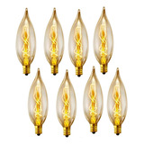 Paquete De 8 Lamparas Incandescentes Edison Vintage 40 W 11