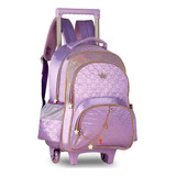 Mochila Com Rodinha Sweet Queen Sq23059k - Clio Style Lilás