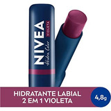 Nivea Hidratante Labial Hidra Color 2 Em 1 Violeta 4,8g