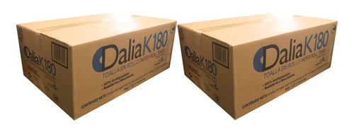 Toalla En Rollo Kraft Dalia 2 Cajas C/6 Rollos C/u 180 Mts