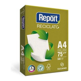 Papel Sulfite A4 75g Reciclado Pacote Com 500 Fls Report