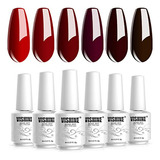 Conjunto De 6 Colores De Esmalte De Uñas En Gel Vishine, Set