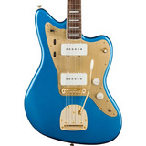 Squier 0379420502 Guitarra Eléctrica Jazzmaster Gold Edition Color Azul Material Del Diapasón Maple Orientación De La Mano Diestro
