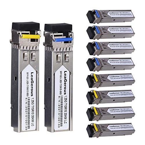 Módulo Transceptor De Red Bidi Sfp De 5 Pares, 1,25 Gigabit