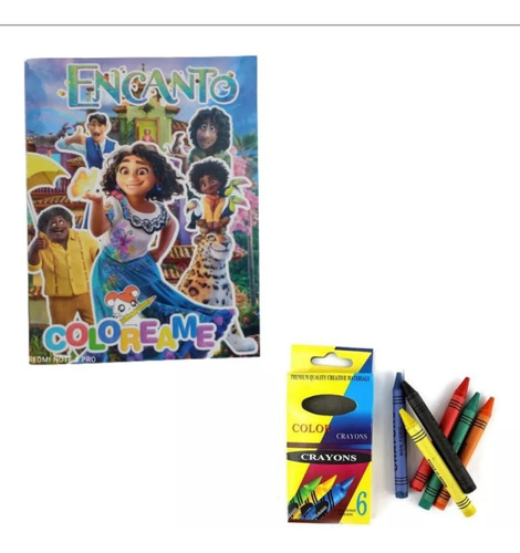 Articulo Fiesta 10 Libros Colorear C/10 Paq Crayolas