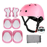 7 Pzs Kits De Protección Niños De Casco Rodilla Codo Y Manos