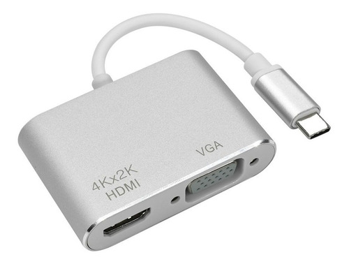 Adaptador Usb-c Hdmi Vga - Conecta Tu Dispositivo Fácilment