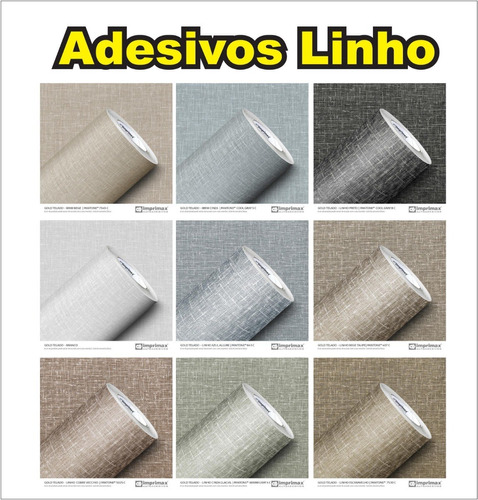 Papel Adesivo Imita Linho P/ Envelopar Móveis 2,5m X 1,22