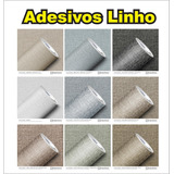 Papel Adesivo Imita Linho P/ Envelopar Rack Sala 6m X 0,60