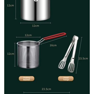 Sartén Para Freír Con Filtro De Aceite Rápido