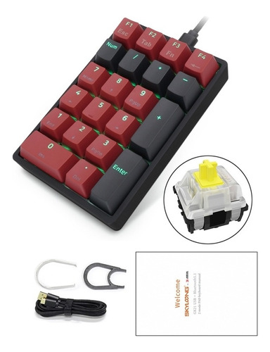 Teclado Numérico Mecánico Sk21 Rgb Retroiluminado Completame