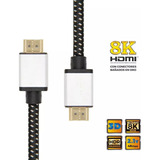 Cable Hdmi 2.1 8k Mallado Premium 48gbps 60hz Ultra Hd 2 Mts