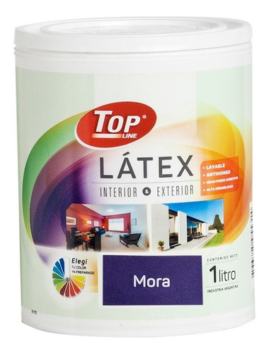 Pintura Latex Lavable Violeta Mora Interior Exterior 1 Litro