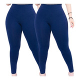  Kit 2 Roupa Plus Size Legging Em Suplex Poliéster 