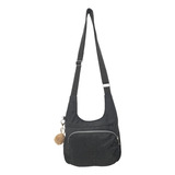 Bolsa Bolsinha Feminina Nylon Transversal Tiracolo Borboleta Acambamento Dos Ferragens Prateado Cor Preto Cor Da Correia De Ombro Preto Desenho Do Tecido Liso