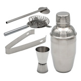 Kit De Coctelería 5 Pzas Acero Inoxidable Shaker