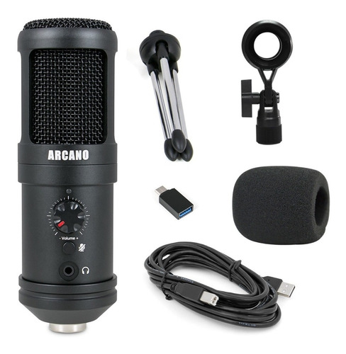 Mic Condensador Usb Arcano Studio Bla-2 Estúdio E Smartphone