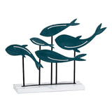 Figura Decorativa 10x30x45cm Peces Casa Bella