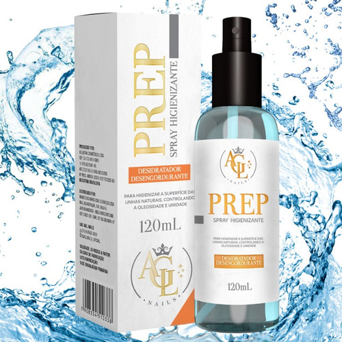 Prep Agl 120ml Para Unhas Spray Higienizante Manicure Fibra