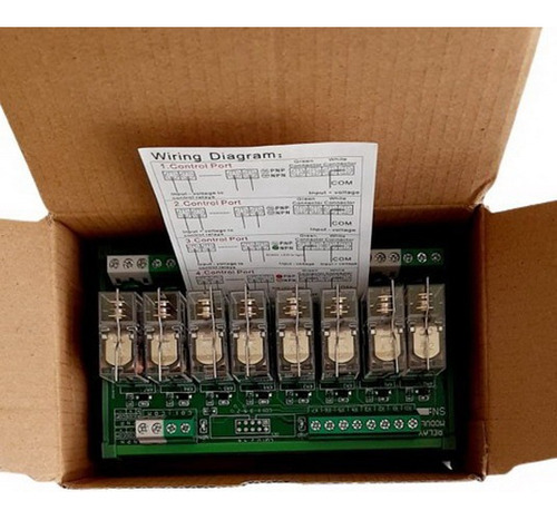 Modulo De 8 Relevadores Industriales 24 Vdc/vac