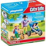 Playmobil 70284 City Life Mamá Con Niños En Vehículos