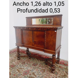 Mueble Bajo Antiguo Trinchante Ingles Con Espejo C 83906