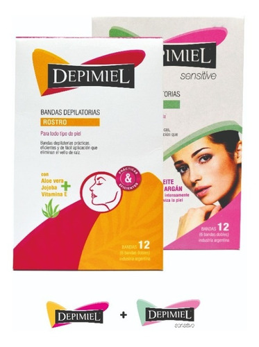 Depimiel - Bandas Depilatorias Para Rostro Kit X 2