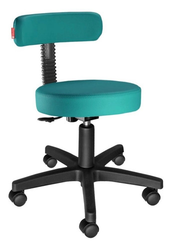 Cadeira Mocho Podologo Azul Turquesa