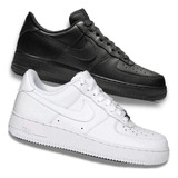 Kit 2 Pares Calçado Nike Air Force 1  Black White Promoção