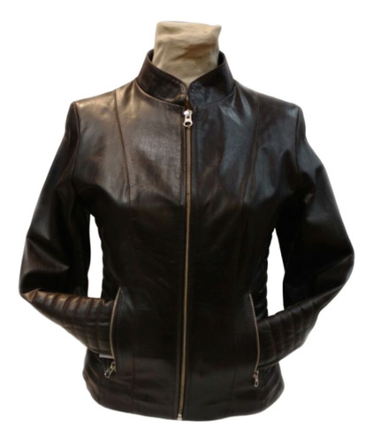 Campera De Cuero Dama Thalía Envíos Fábrica Guns Leather