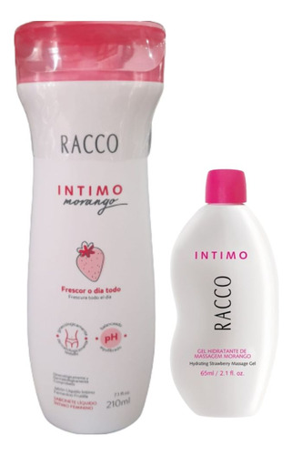 Kit Fem Íntimo Morango Racco Gel Massag + Sabonete Liq