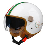 Casco De Moto Abierta,casco Jet Moto Vintage Con Visera