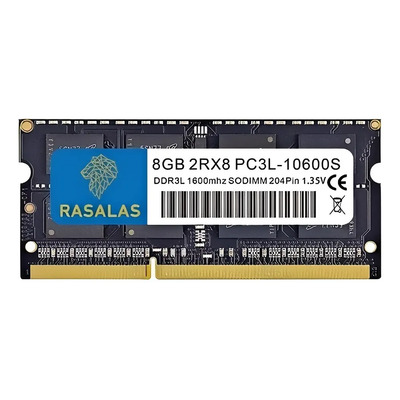 Memoria RAM DDR3 8GB 1333MHz SODIMM para Laptop Gamer Rasalas PC3-10600S Negro DDR3L | Envío gratis