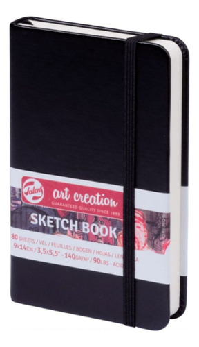 Sketchbook Dibujo Pasta De Color 80h 140g 9x14cm Color Negro