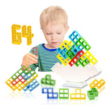 64pcs Torre Tetris Juego De Equilibrio Didáctico