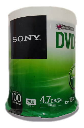 Sony Torre De 100 Dvd, Dvd+r 4.7 Gb /go 120mn