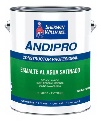 Esmalte Al Agua Andipro Sherwin Williams Galon 