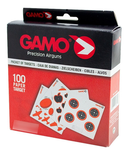 Caja De Dianas Carton Variadas Tiro Al Blanco 100 Pz Gamo