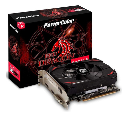 Tarjeta Gráfica Powercolor Amd Radeon Rx 550 4gb Red Dragon 