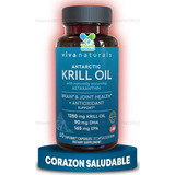 Vivanaturals Aceite Krill 60caps Dha Epa Krilloil Astaxantin Sabor Sin Sabor