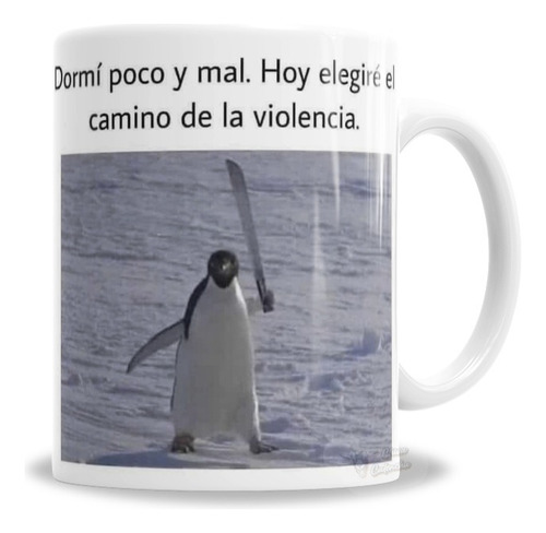 Taza De Cerámica Pingüino El Camino De La Violencia Con Caja