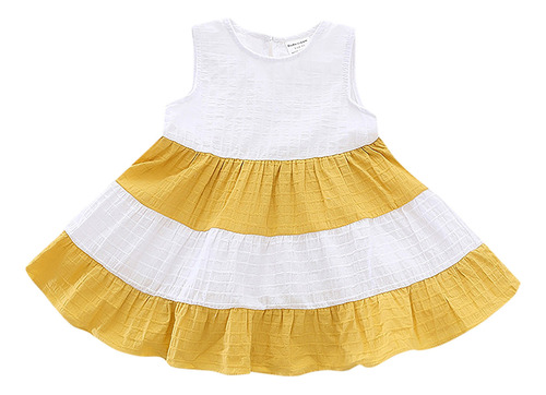 Vestido P Baby Dress Summer Niñas Falda Sin Mangas En Capas