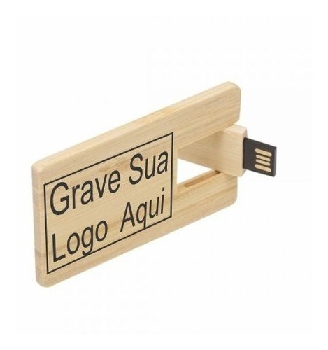 Pen Drive Cartão Ecológico 4gb Personalizado Kit50 Unidades 