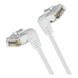 Cable Red Angulo Recto Rotacion Cat6a Blanco 0.5m Vention